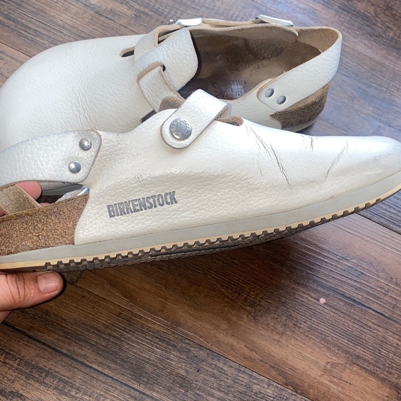 Birkenstock Cream Mules & Clogs - Picture 11 of 16